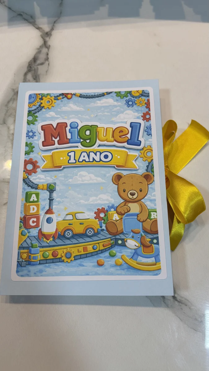 Convite Caixa Pirulito Personalizado Brinquedos - Imagem 3
