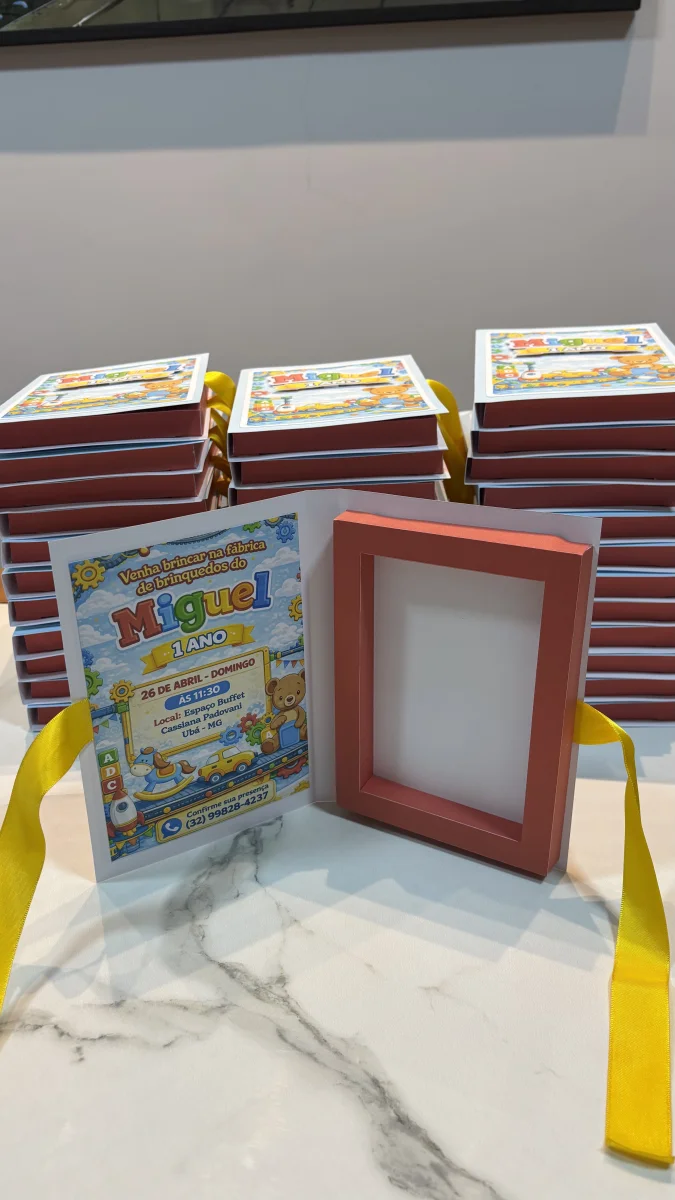 Convite Caixa Pirulito Personalizado Brinquedos - Imagem 2