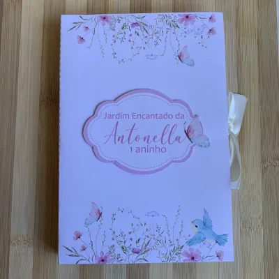 Convite Caixa Pirulito Personalizado Jardim Encantado