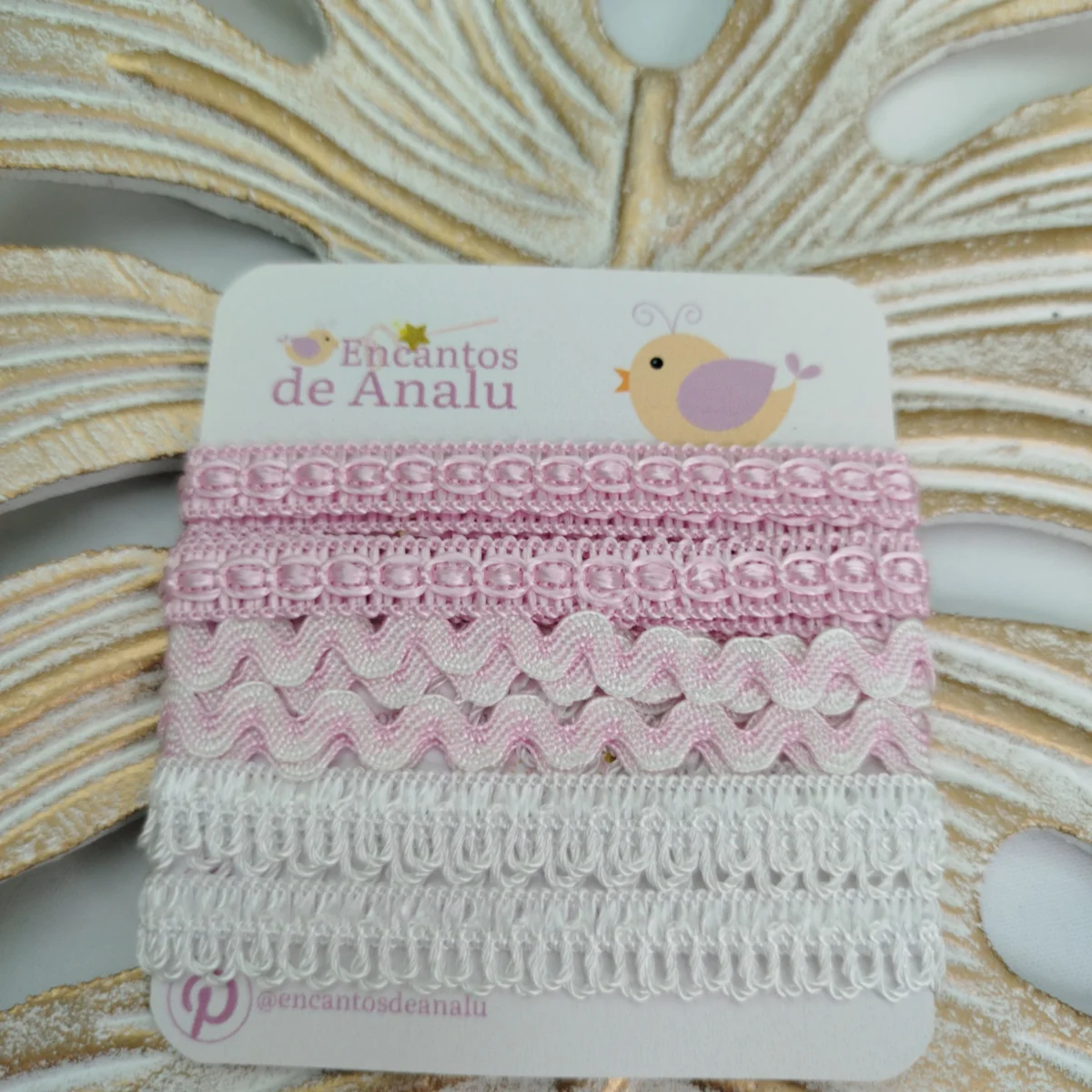 KIt deAviamentos Branco e Rosa ( Passamanaria, Sianinha e Ponto Curva | Artes e Customização - Imagem 3