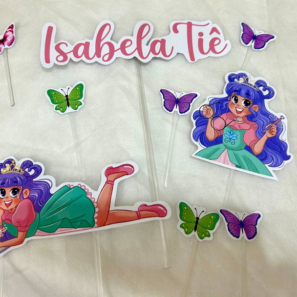 Topo de Bolo Princesa Desastrada