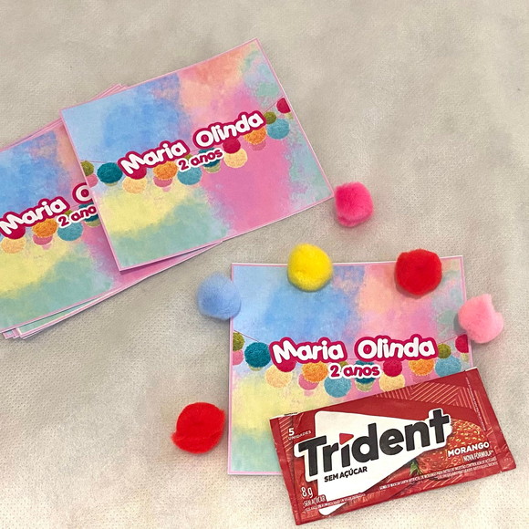 Rótulo Chiclete Trident