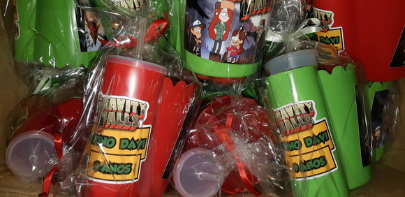 Balde de pipoca personalizado com copo canudo - Imagem 5