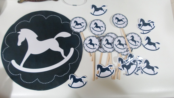 Toppers cavalinho para doce