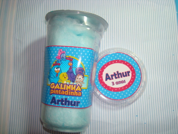 algodão doce no copo