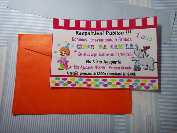 convite circo