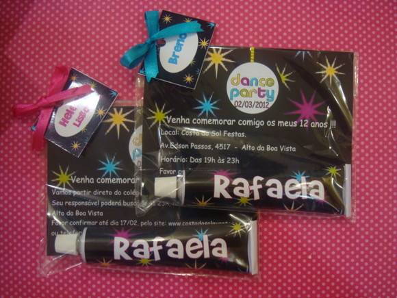 Convite com Bisnaga de Chocolate