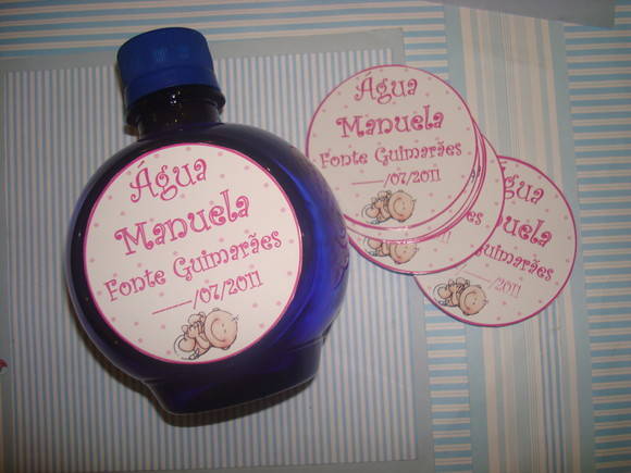 rótulo de garrafa de água