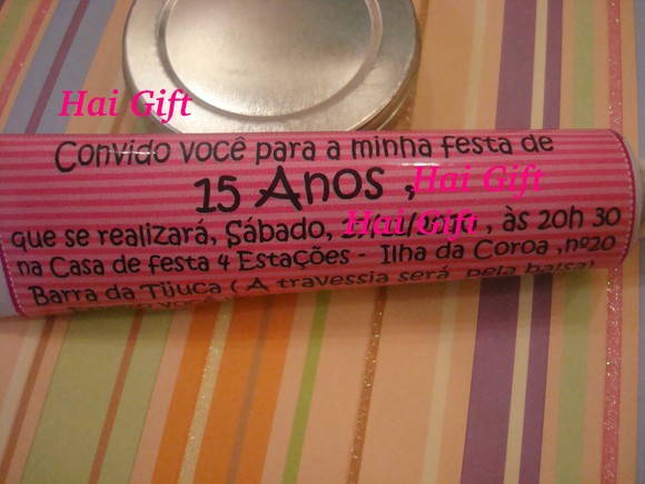 convite na bisnaga de brigadeiro - Imagem 2