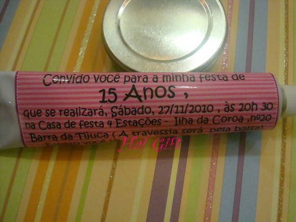 Bisnaga convite de brigadeiro