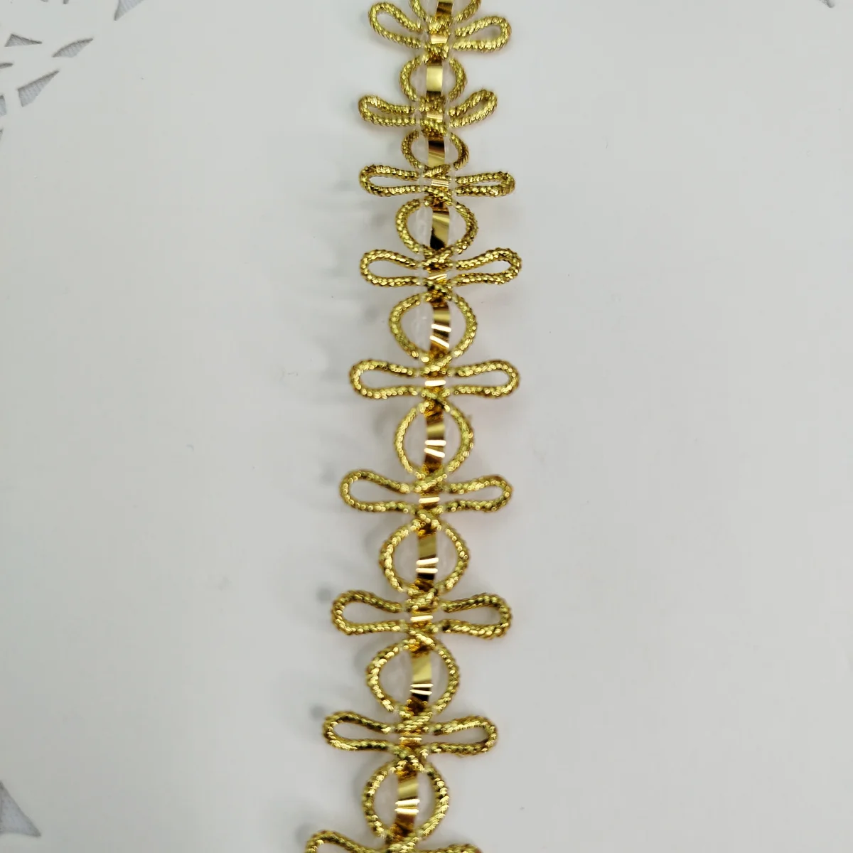 Galão Metalizado Dourado para Customização, Artesanato Criativo e Decoração - Venda a metro - Imagem 2