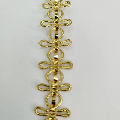 Galão Metalizado Dourado para Customização, Artesanato Criativo e Decoração - Venda a metro