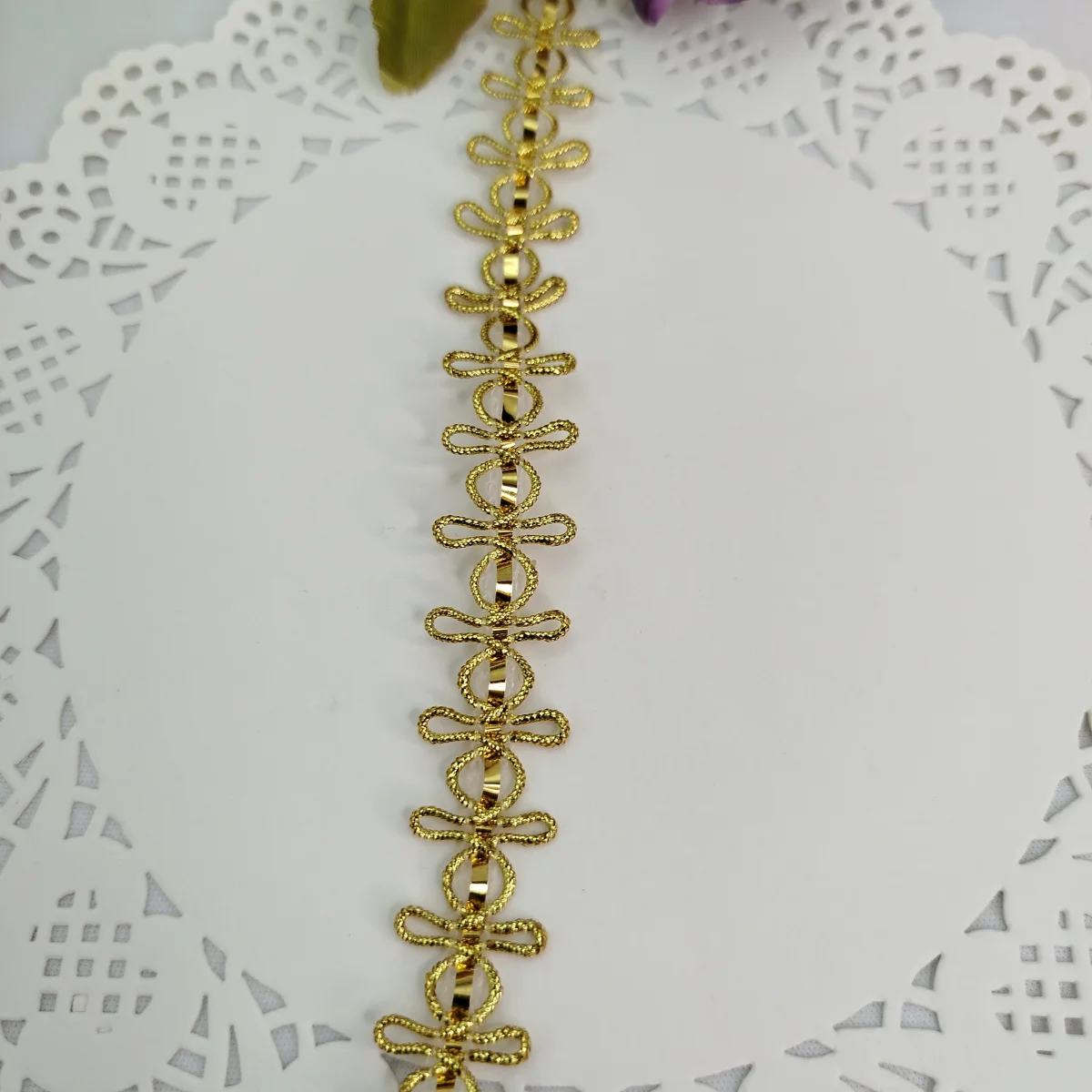 Galão Metalizado Dourado para Customização, Artesanato Criativo e Decoração - Venda a metro - Imagem 5