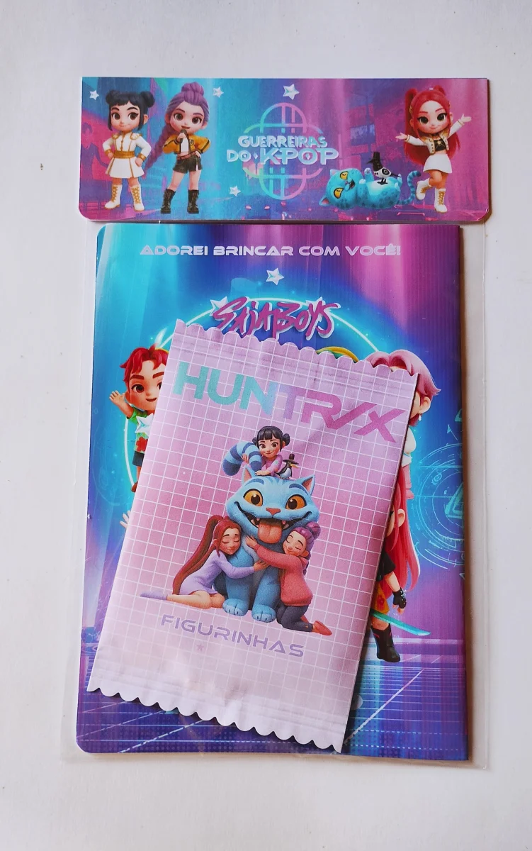 Guerreiras Kpop Álbum com Figurinhas + Desenhos + atividades Huntrix Lembrancinha de festa infantil - Imagem 2