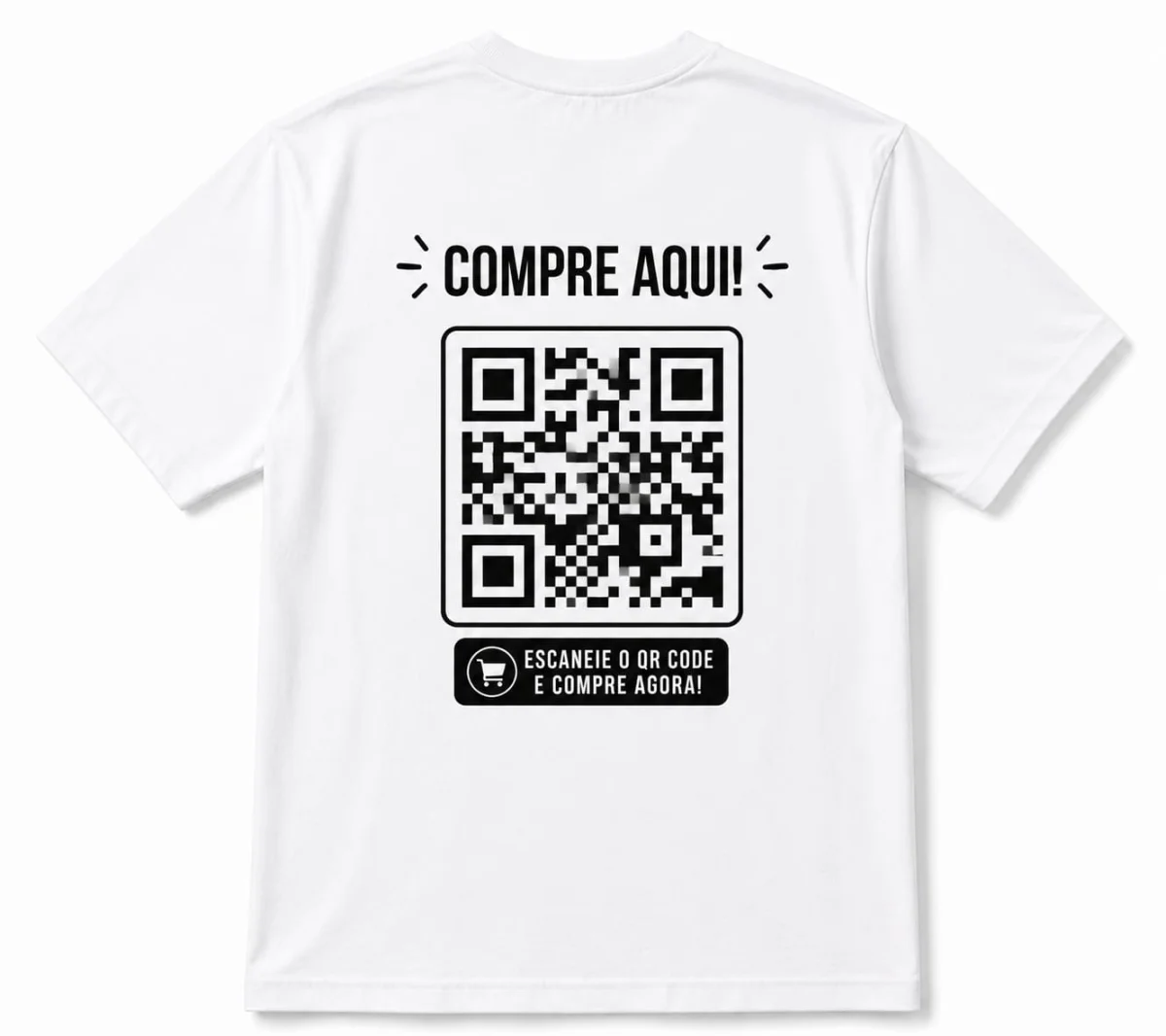 Mínimo 100 unidades | Camisetas Personalizadas com a sua Marca | Logo, QR Code e Identidade Visual - Imagem 1