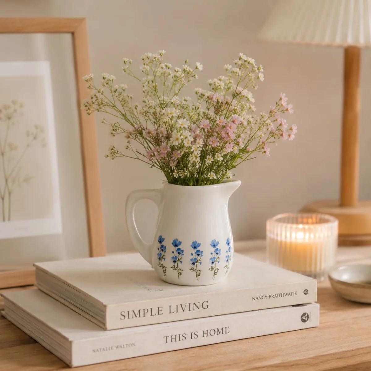 Mini Jarrinha de Cerâmica 60 ml com Flores Delicadas – Leiteira Decorativa para Café e Chá - Imagem 4