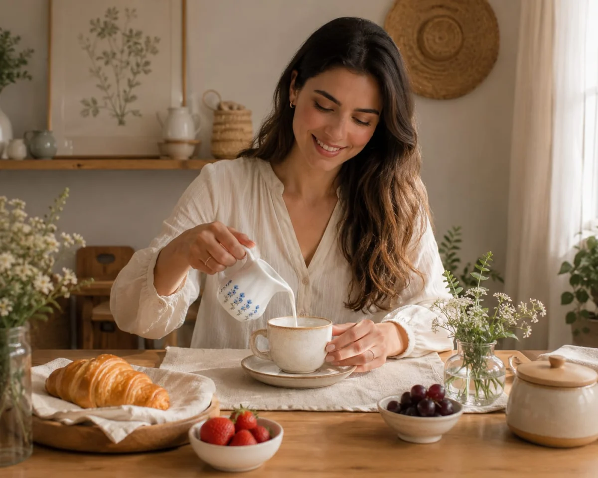 Mini Jarrinha de Cerâmica 60 ml com Flores Delicadas – Leiteira Decorativa para Café e Chá - Imagem 2