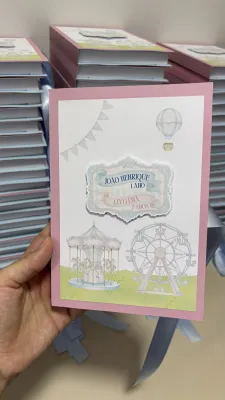 Convite Caixa Pirulito Personalizado Circo