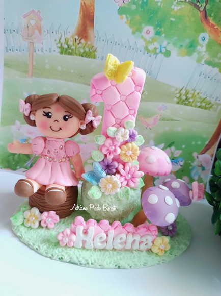 Vela em Biscuit Jardim das Bonecas - Imagem 4