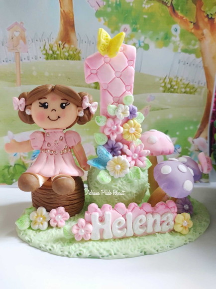 Vela em Biscuit Jardim das Bonecas - Imagem 2