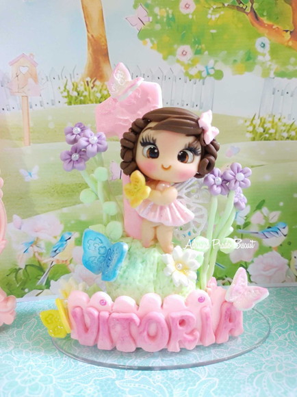 Vela em Biscuit Jardim das Borboletas