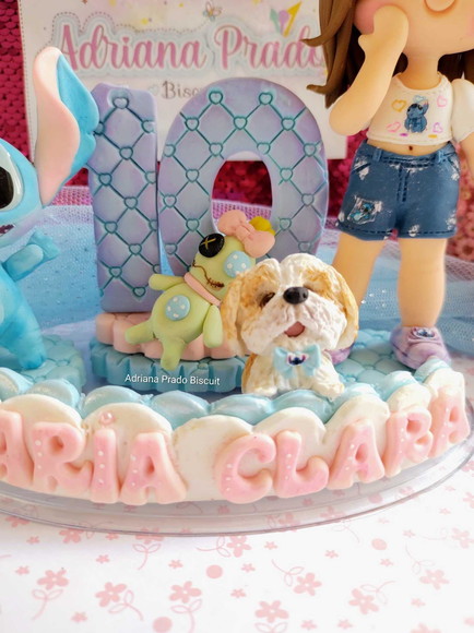 Topo de Bolo em Biscuit Stitch - Imagem 5