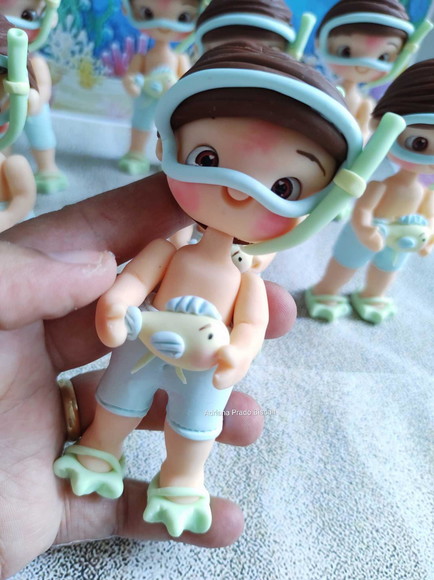 Apliques em Biscuit Lembrancinhas Mergulhador - Imagem 2