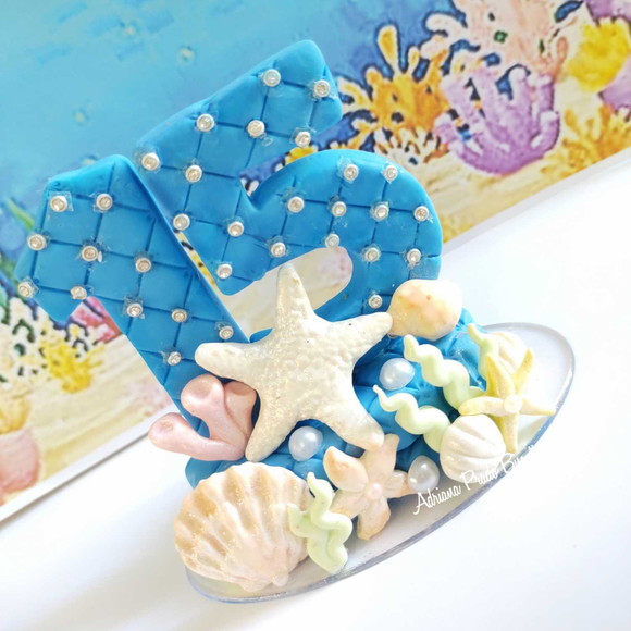 Vela em Biscuit 15 Anos Fundo do Mar - Imagem 3