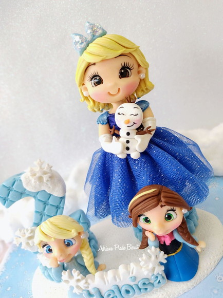 Topo de Bolo em Biscuit Tema Frozen - Imagem 4