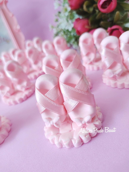 Apliques em Biscuit Sapatilhas de Ballet - Imagem 3