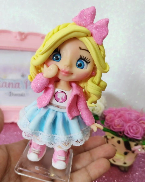 Apliques para Lembrancinhas em Biscuit Tema Barbie - Imagem 2
