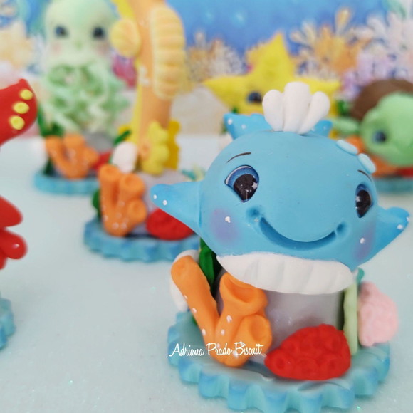 Apliques em Biscuit Tema Fundo do Mar - Imagem 5
