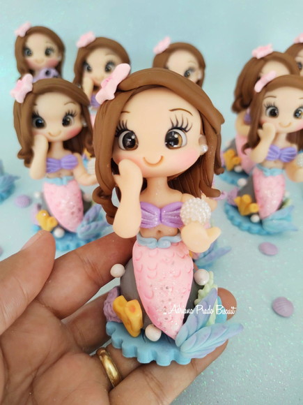 Apliques Sereias em Biscuit - Imagem 4