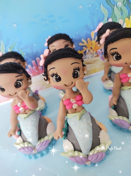 Apliques em Biscuit Sereia - Imagem 4