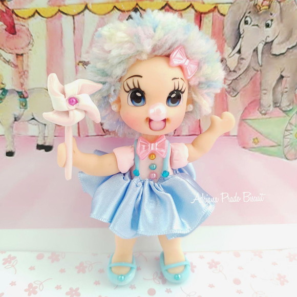 Apliques Palhacinha Pompom em Biscuit - Imagem 2