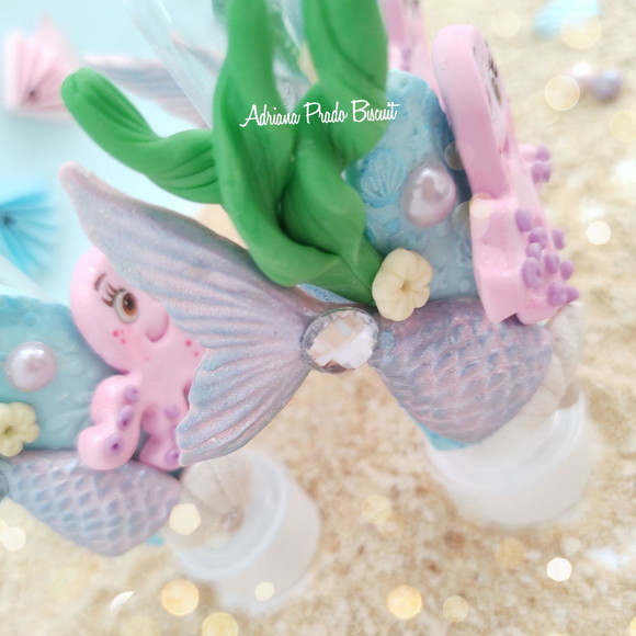 Tubetes em Biscuit Fundo do Mar Menina - Imagem 2