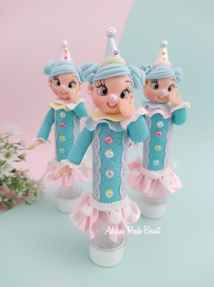 Tubetes Personalizado Biscuit Circo Rosa