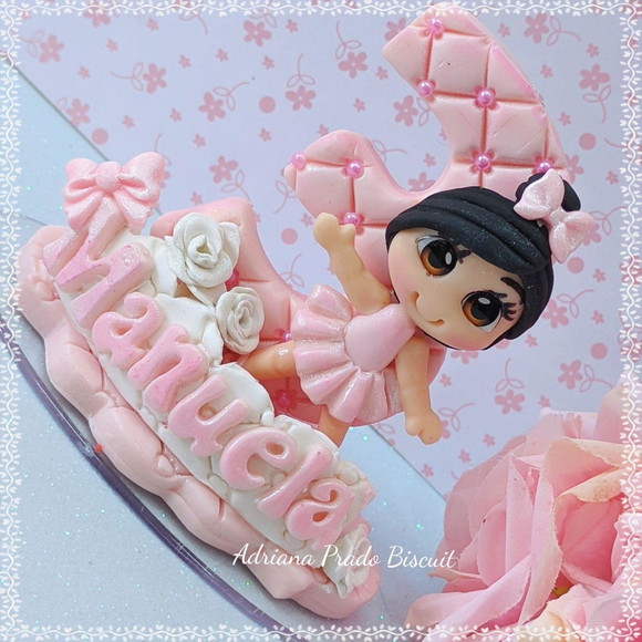 Vela em Biscuit Bailarina - Imagem 3