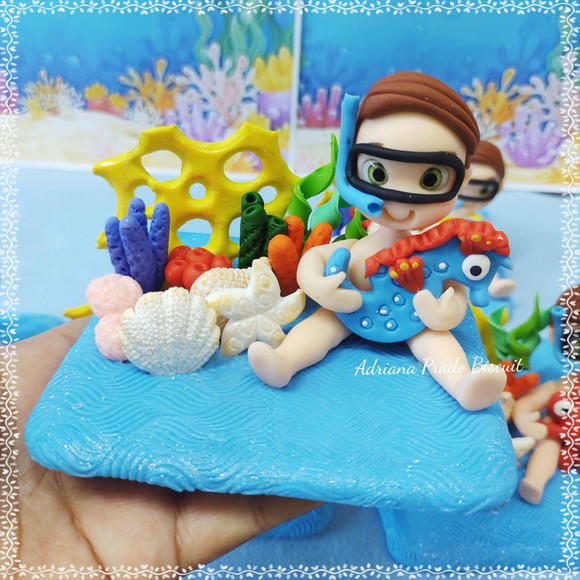 Apliques em Biscuit Tema Fundo do Mar - Imagem 5