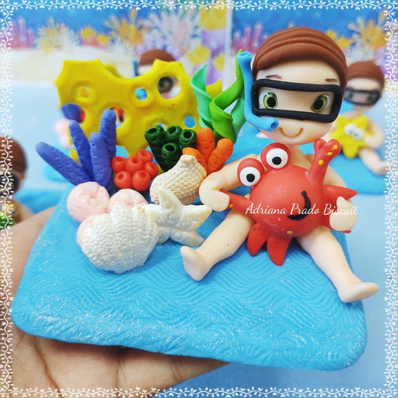 Apliques em Biscuit Tema Fundo do Mar - Imagem 2