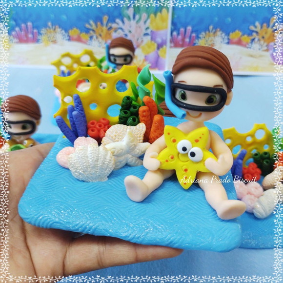 Apliques em Biscuit Tema Fundo do Mar - Imagem 4
