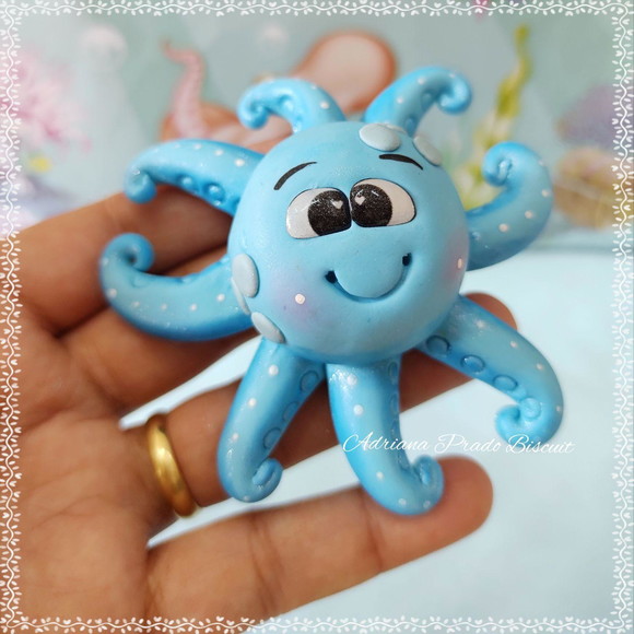 Apliques em Biscuit Tema Fundo do Mar - Imagem 3
