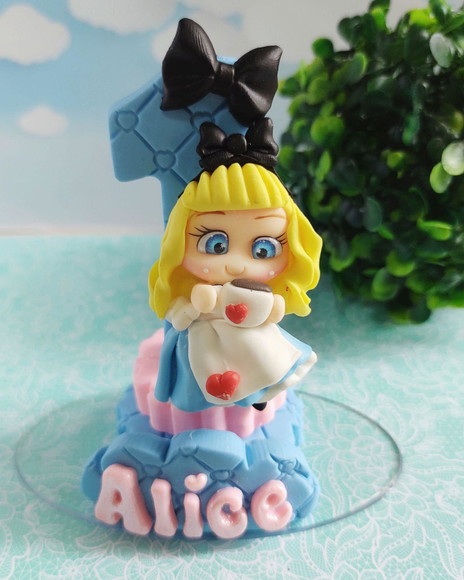 Vela em Biscuit Alice no País das Maravilhas - Imagem 2