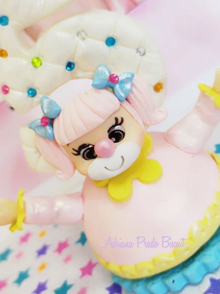 Vela em Biscuit Circo Rosa - Imagem 3