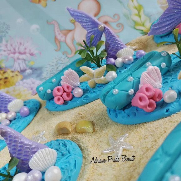 Porta Retrato em Biscuit Tema Sereia - Imagem 2