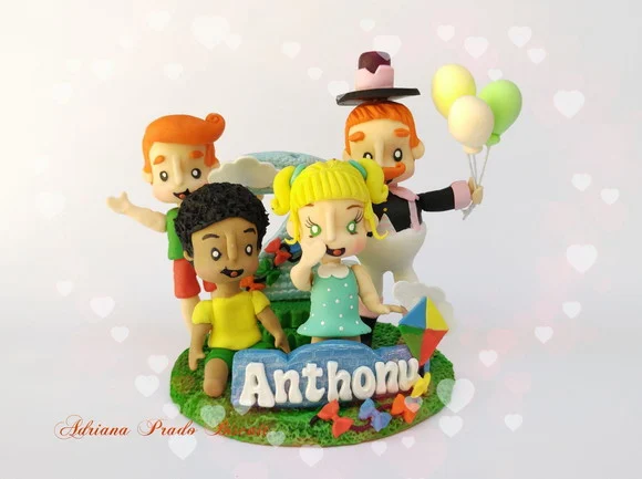 Topo de Bolo em Biscuit Mundo Bita e Seus Amigos - Imagem 2