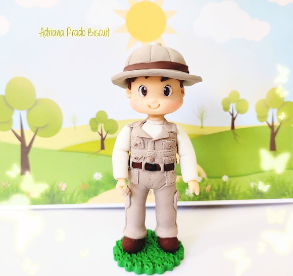 Topo de Bolo Safari