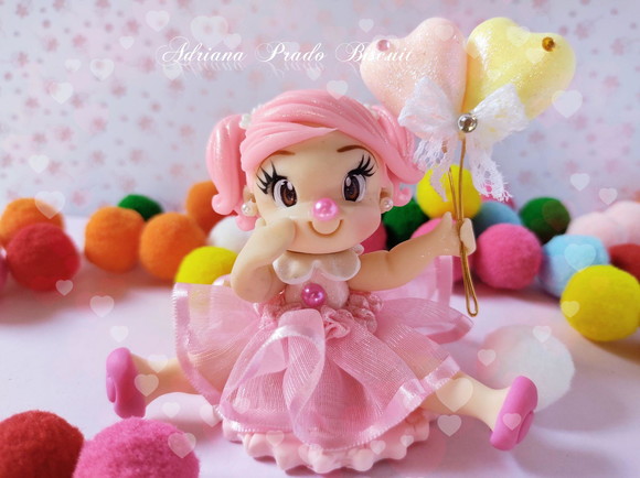 Aplique em Biscuit Circo Rosa - Imagem 2