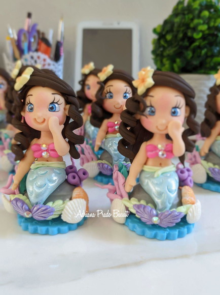 Apliques em Biscuit Sereia - Imagem 2