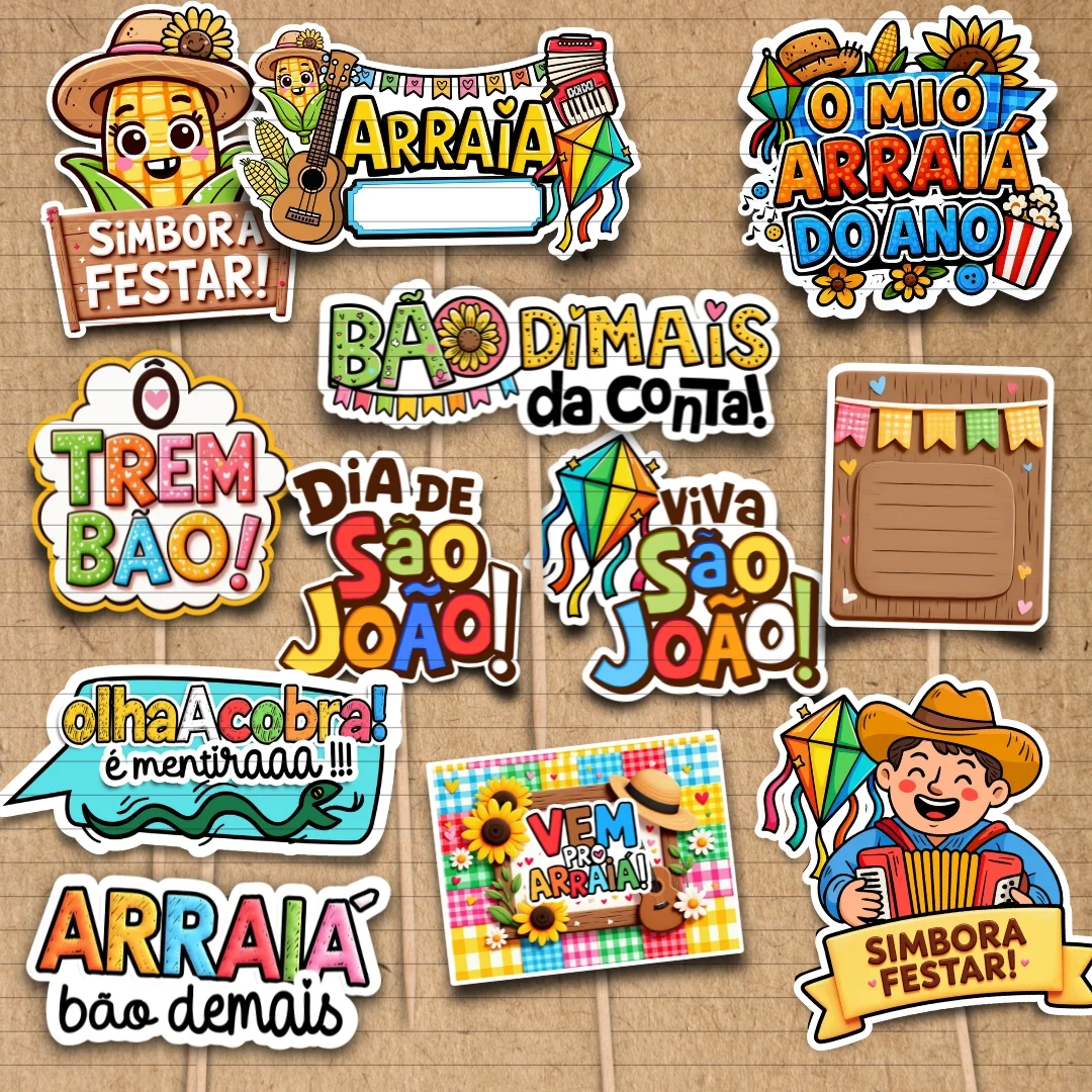 Kit 40 Toppers para Docinhos Festa Junina – Topper para Doces São João, Decoração Festa Junina para - Imagem 4